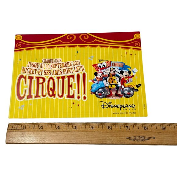 Paris Disneyland Circus Cirque Flyer Paris France 2001 Mickey and His Friends - Picture 3 of 6